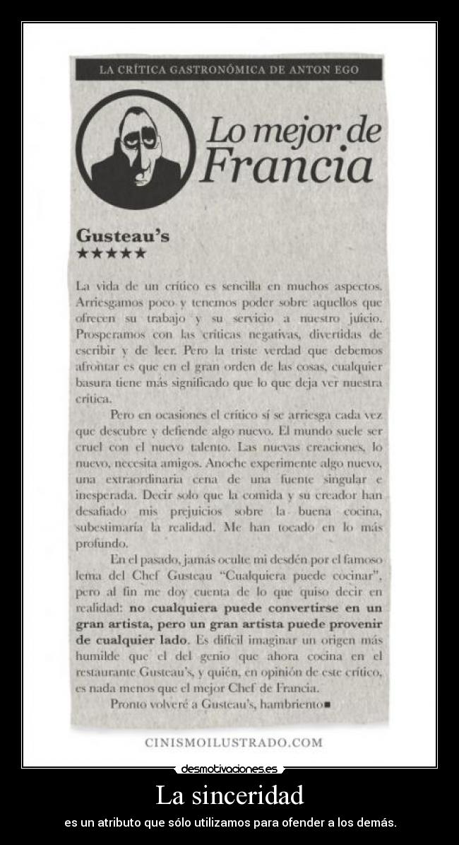 La sinceridad - 