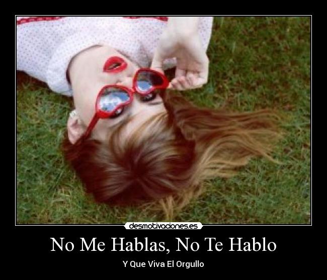 No Me Hablas, No Te Hablo - Y Que Viva El Orgullo