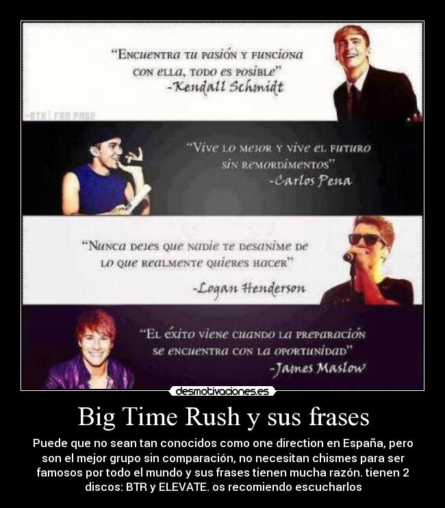 Big Time Rush y sus frases - 