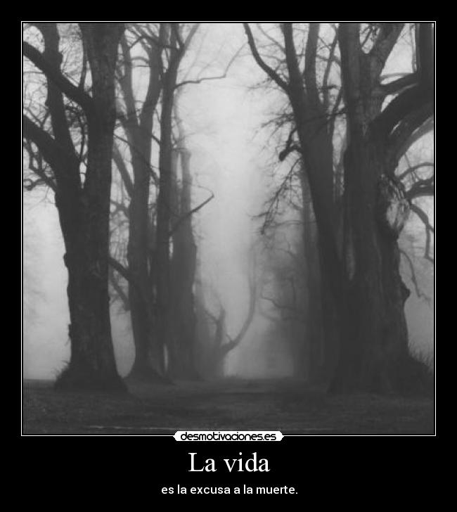 La vida - es la excusa a la muerte.