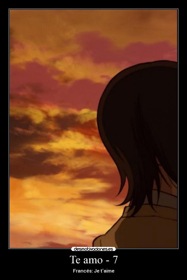 Te amo - 7 - Francés: Je t’aime