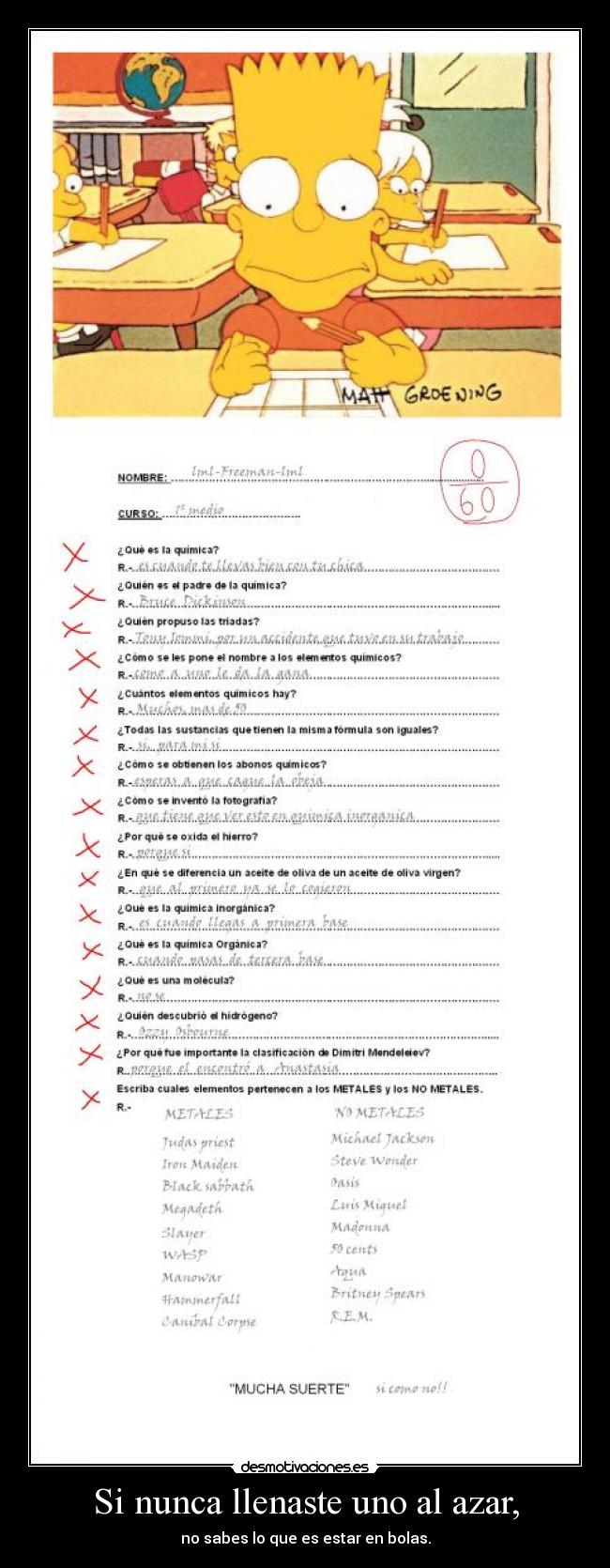 Si nunca llenaste uno al azar, -