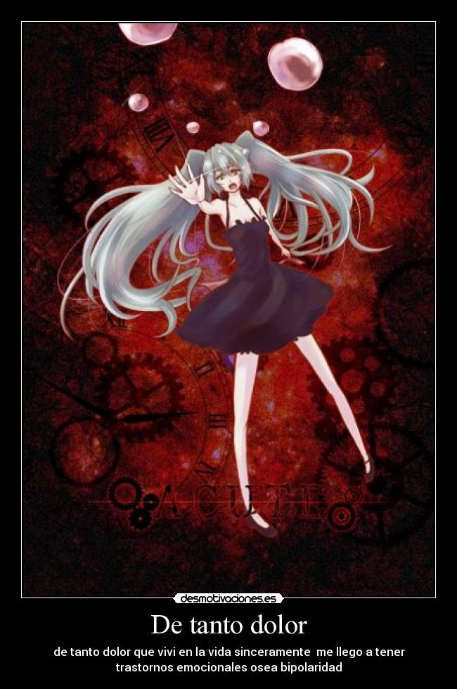 carteles dolor hatsune miku dolor anime vocaloid desmotivaciones