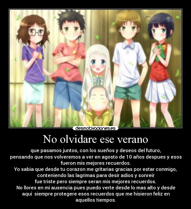 No olvidare ese verano -