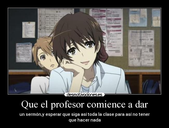 Que el profesor comience a dar -