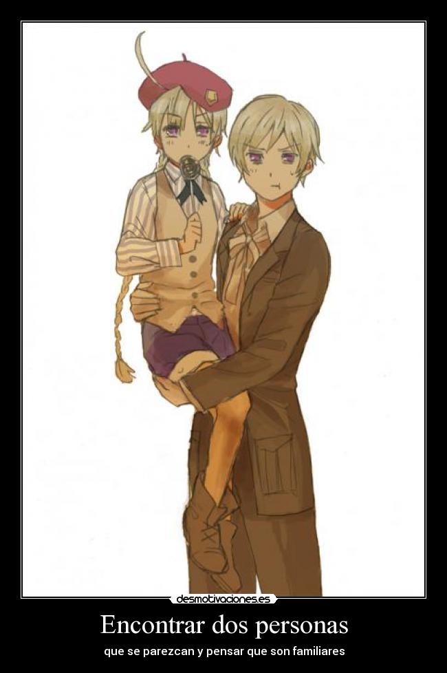 Encontrar dos personas - que se parezcan y pensar que son familiares