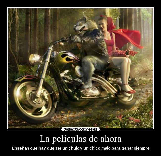 carteles caperucita lobo malo desmotivaciones