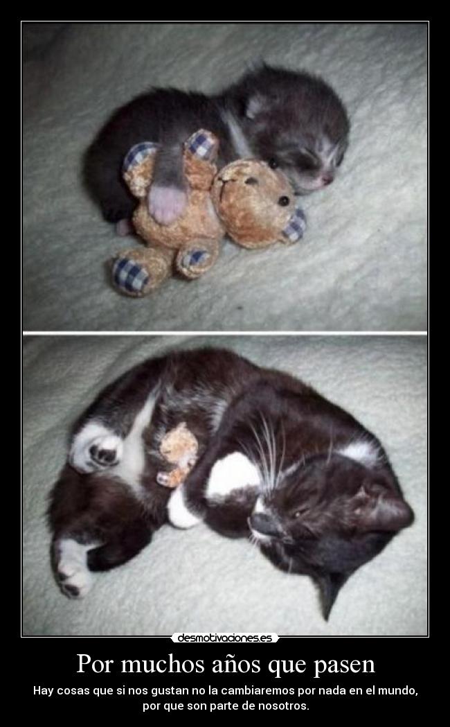 Por muchos años que pasen - Hay cosas que si nos gustan no la cambiaremos por nada en el mundo,
por que son parte de nosotros.