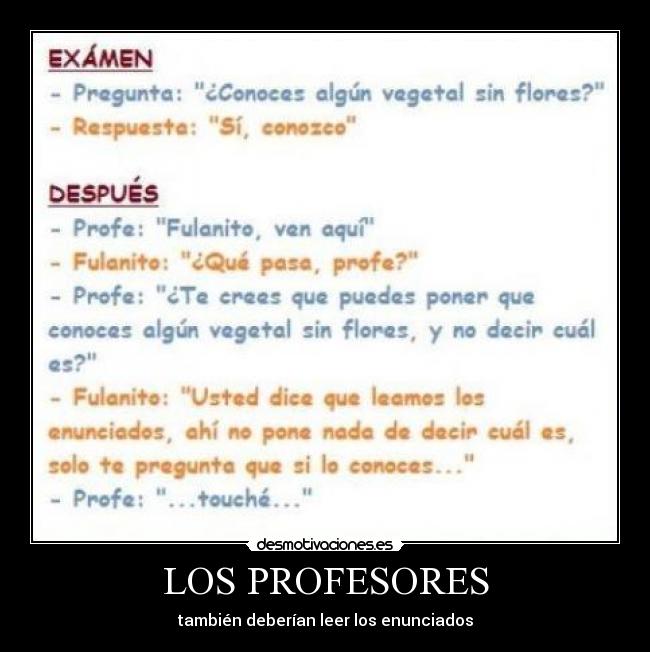 LOS PROFESORES - 