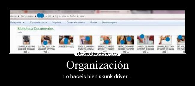 Organización - Lo hacéis bien skunk driver....
