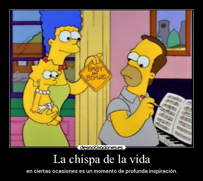 La chispa de la vida - en ciertas ocasiones es un momento de profunda inspiración.