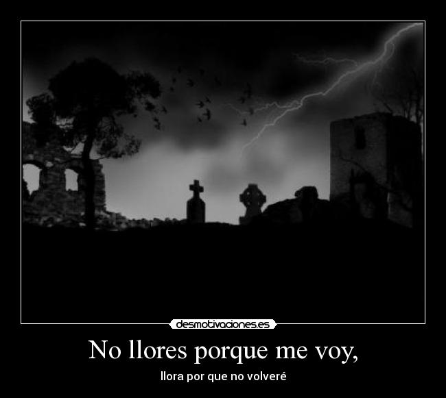 No llores porque me voy, - 