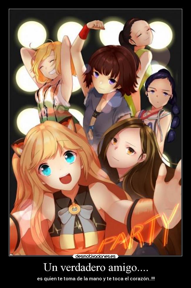Un verdadero amigo.... - es quien te toma de la mano y te toca el corazón..!!!