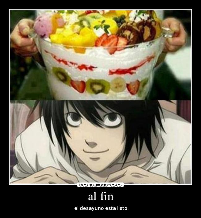 carteles death note anime elle lawliet ryuzaki creo que amo prestame varos morro carga verga desmotivaciones
