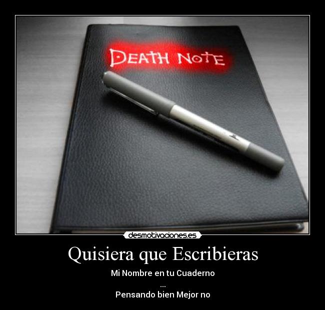 Quisiera que Escribieras -