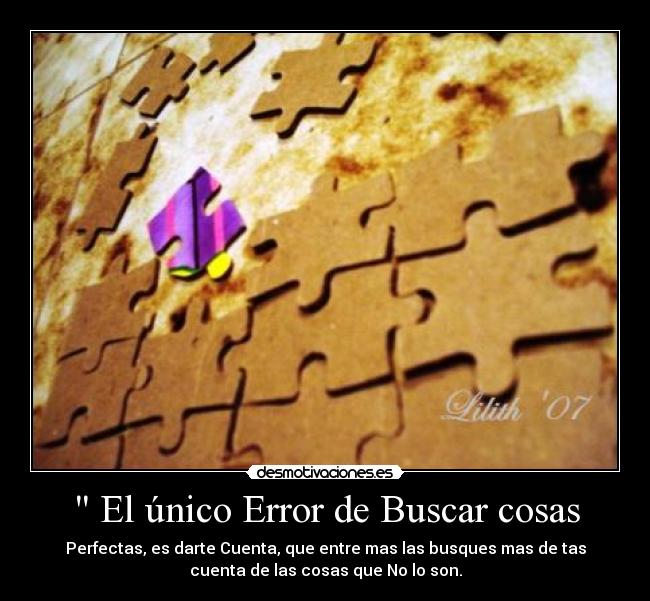 El único Error de Buscar cosas -