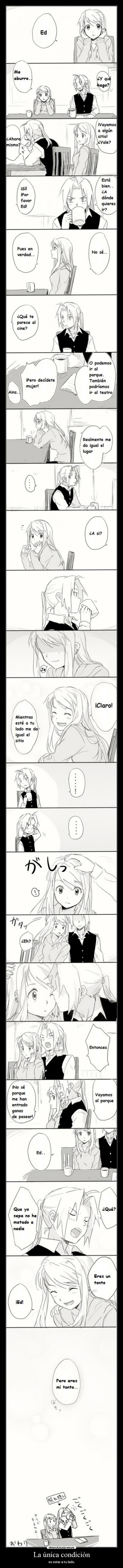 La única condición - es estar a tu lado.