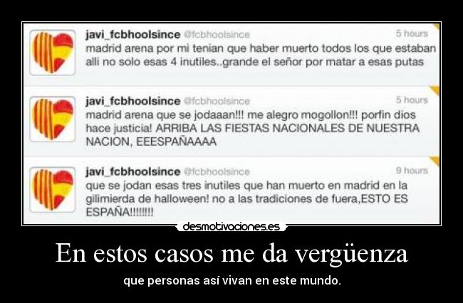 En estos casos me da vergüenza -