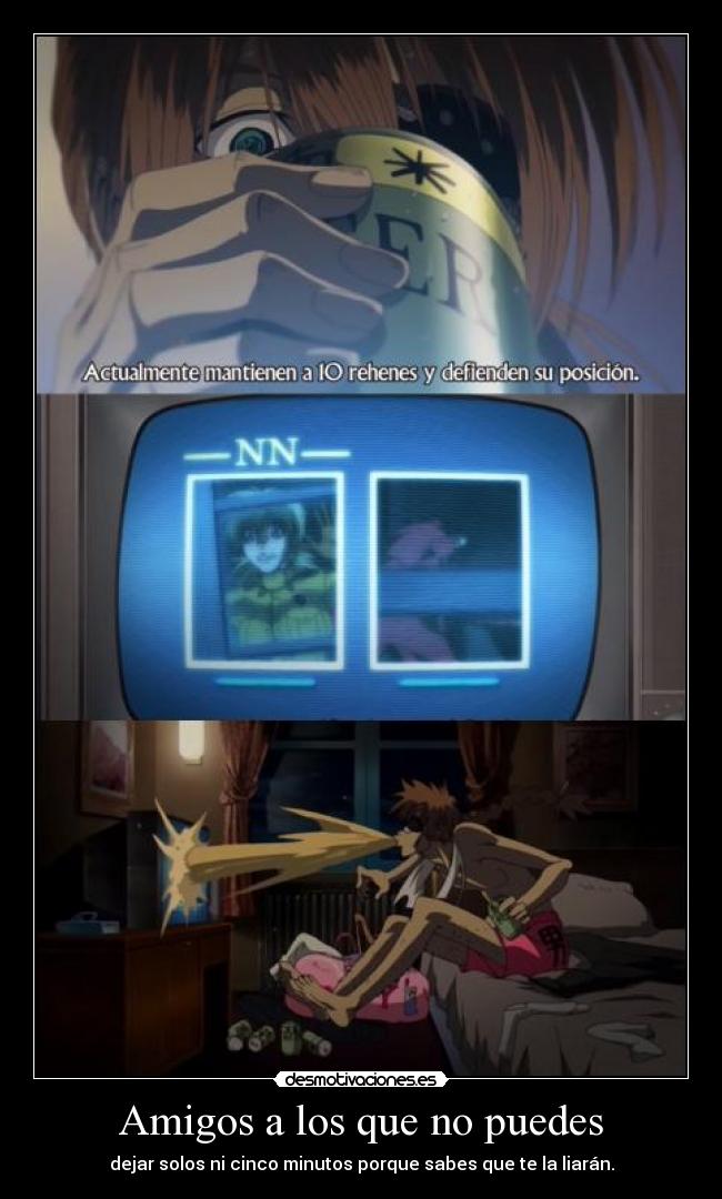 carteles amigos raptorhunters nigatsu harukaze anime hellsing ultimate alucard seras pip bernardotte amigos desmotivaciones