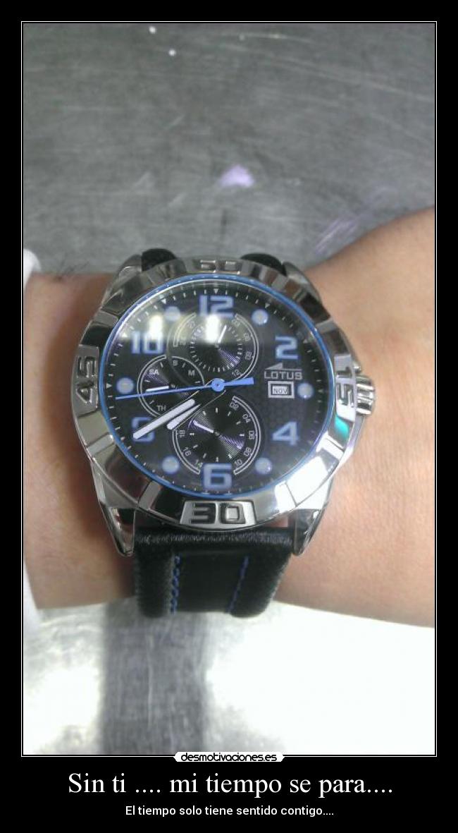 Sin ti .... mi tiempo se para.... -