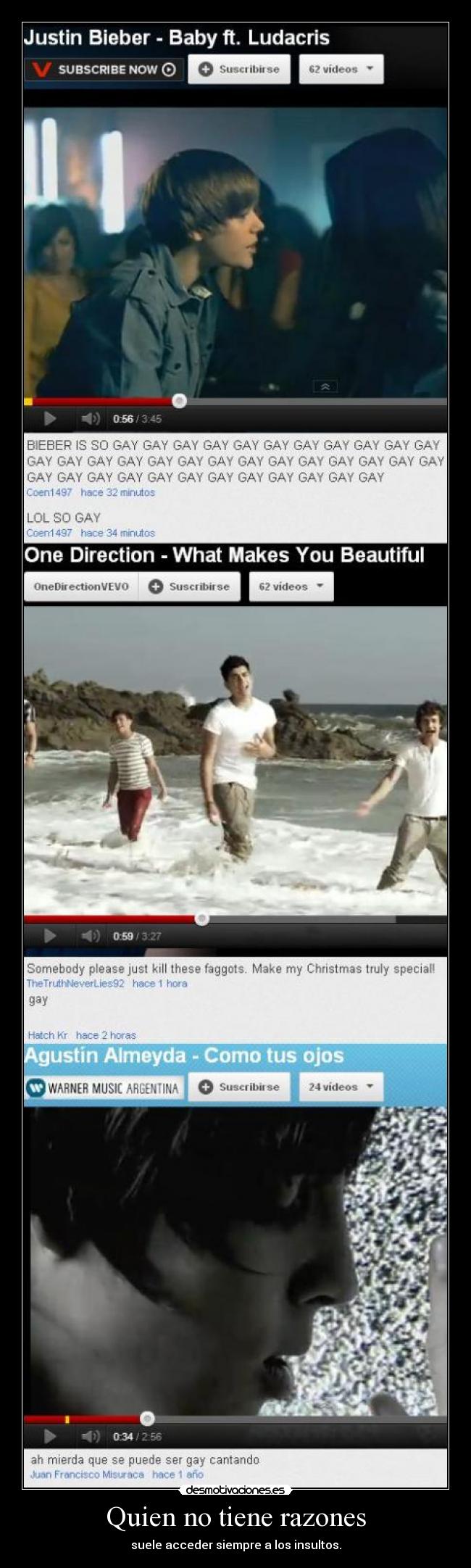 Quien no tiene razones -