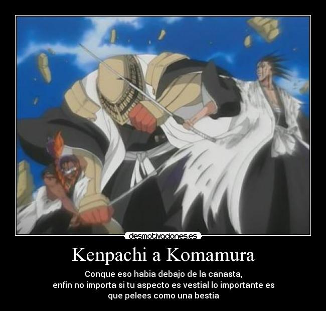 Kenpachi a Komamura -