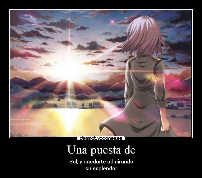 Una puesta de -