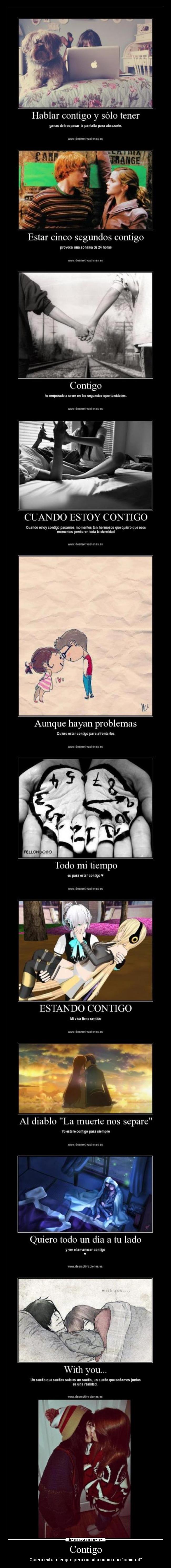 Contigo - Quiero estar siempre pero no sólo como una amistad