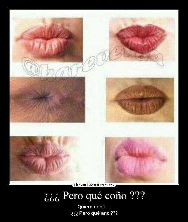 ¿¿¿ Pero qué coño ??? - Quiero decir.....
¿¿¿ Pero qué ano ???