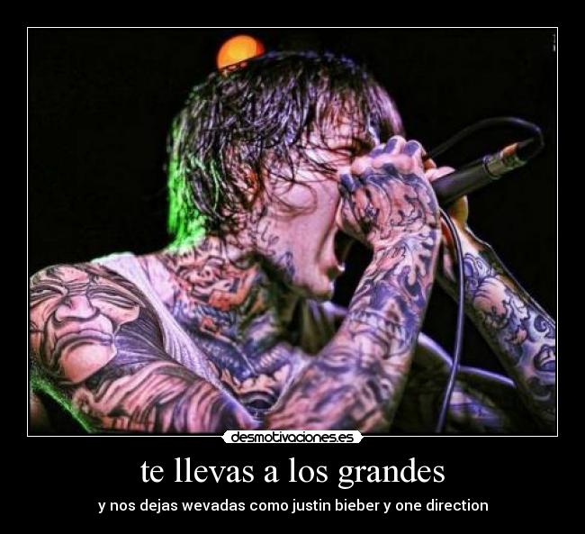 te llevas a los grandes - y nos dejas wevadas como justin bieber y one direction