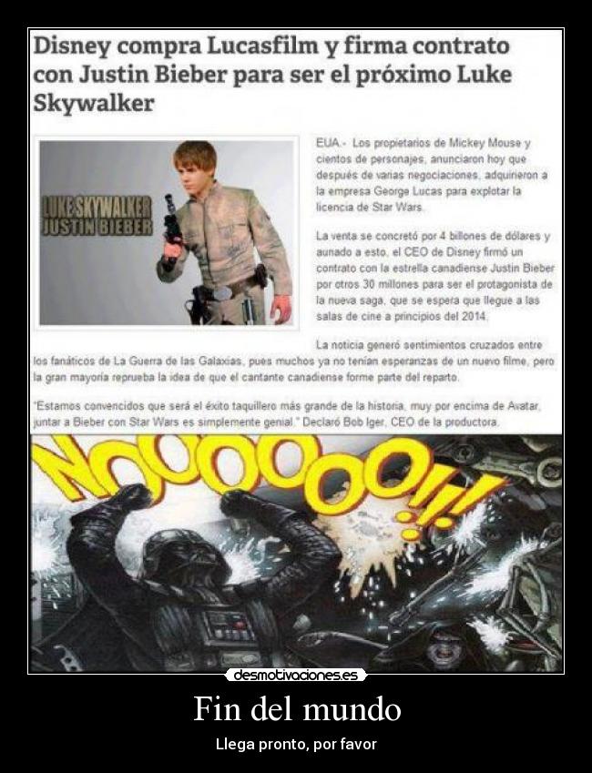 Fin del mundo - Llega pronto, por favor