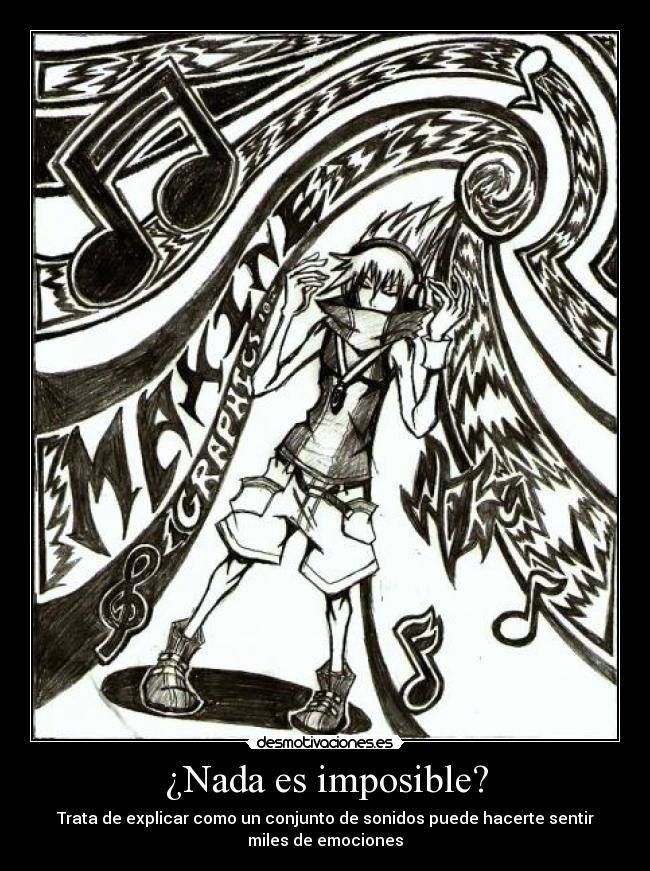 carteles imposible videojuegos the world ends with you neku sakuraba musica explicar sonidos emociones jovenfilosofo desmotivaciones