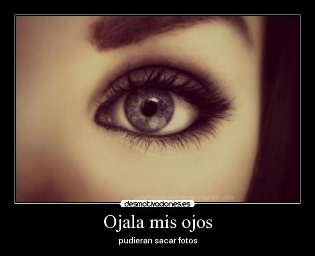 Ojala mis ojos - pudieran sacar fotos