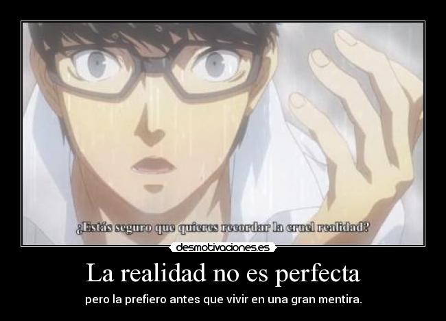 La realidad no es perfecta -