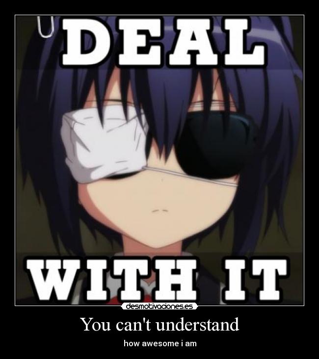 You cant understand -