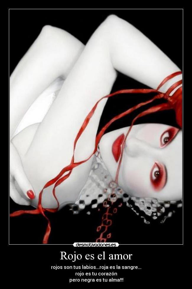 carteles amor amor rojo negra alma nena sexy corazon bikini rubia panocha desmotivaciones