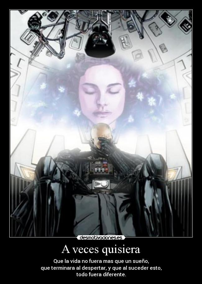 carteles star wars darth vader anakin skywalker padme amidala sueno desmotivaciones