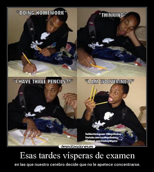 Esas tardes vísperas de examen - en las que nuestro cerebro decide que no le apetece concentrarse.