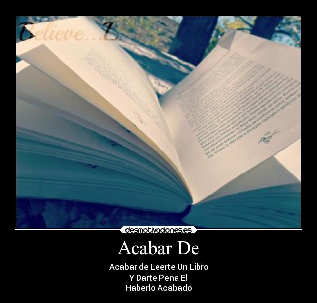 Acabar De -