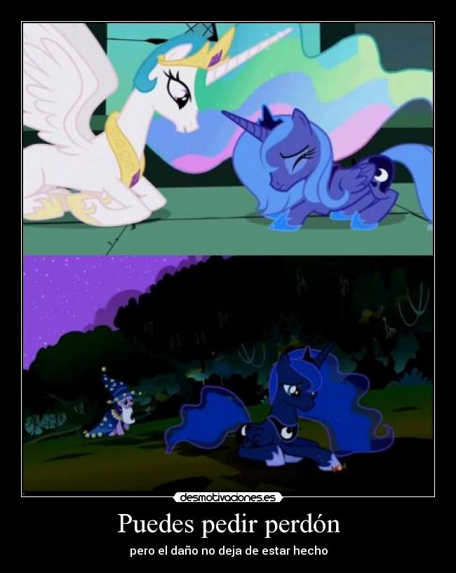 carteles perdon little pony ponies mlp fim bronies semana tercera temporada desmotivaciones