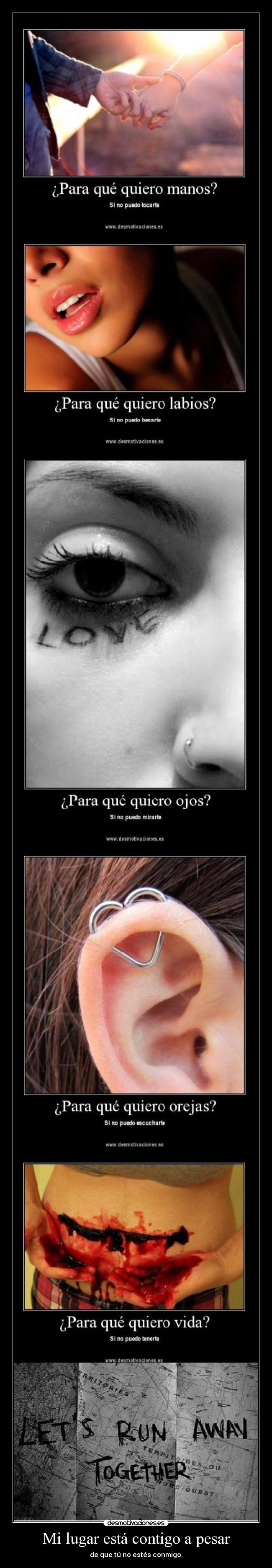 Mi lugar está contigo a pesar - 