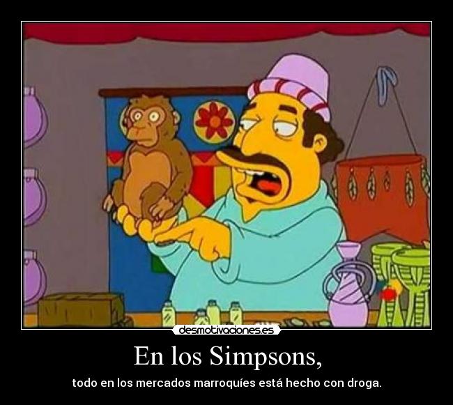 carteles simpsons todo mercado droga desmotivaciones