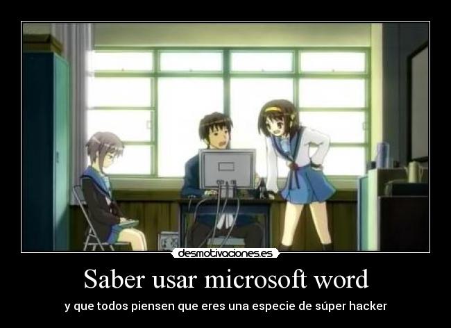 carteles suzumiya haruhi yuuutsu anime harukaze gran haruhi con esclavo kyon desmotivaciones