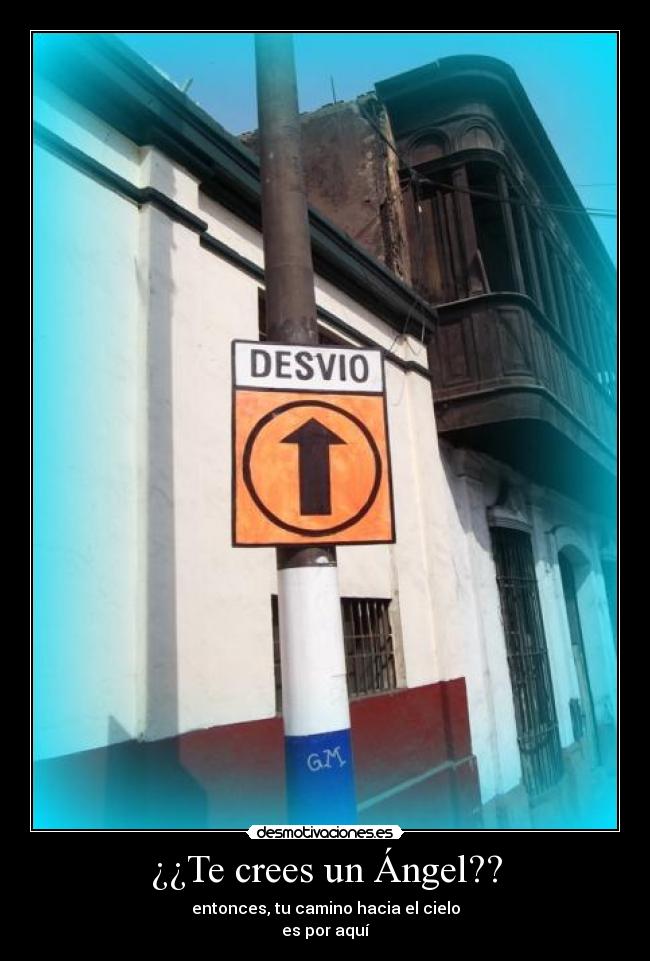 carteles cielo angel nubes horizonte sky desvio camino direccion flecha desmotivaciones