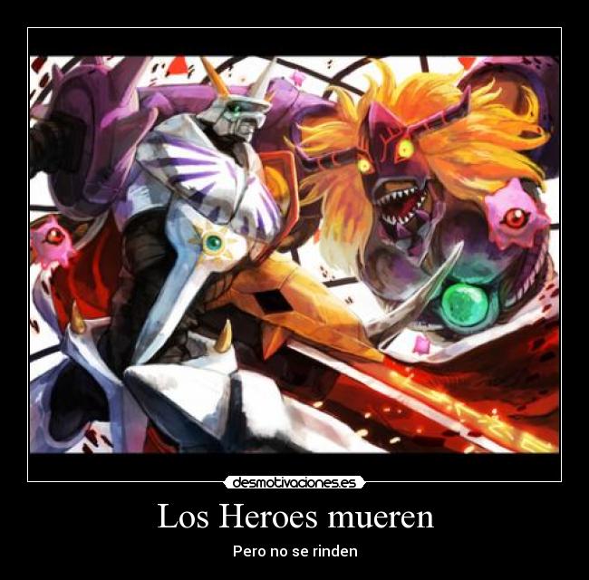 carteles omnimon omega digimon diaboromon heroe desmotivaciones