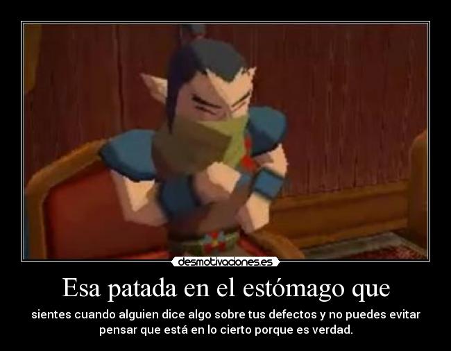 Esa patada en el estómago que -