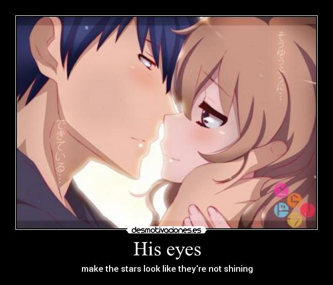 His eyes - make the stars look like theyre not shining