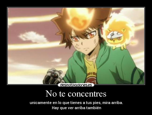 carteles katekyo hitman reborn tsuna natsu concentres anime otaku desmotivaciones