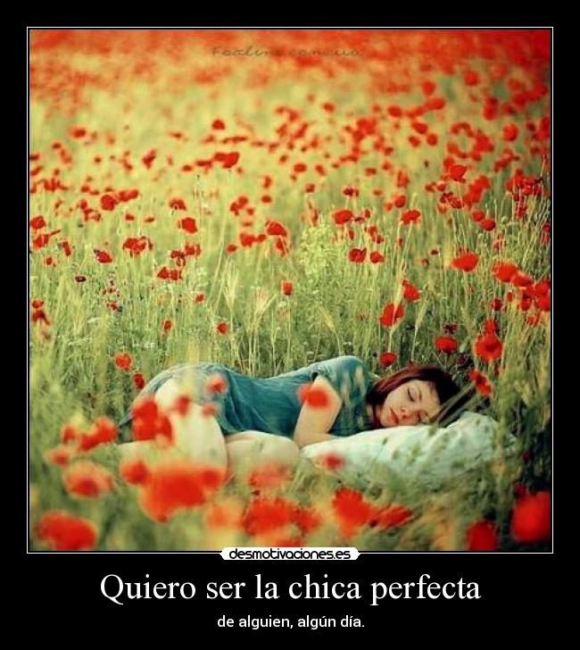 Quiero ser la chica perfecta -