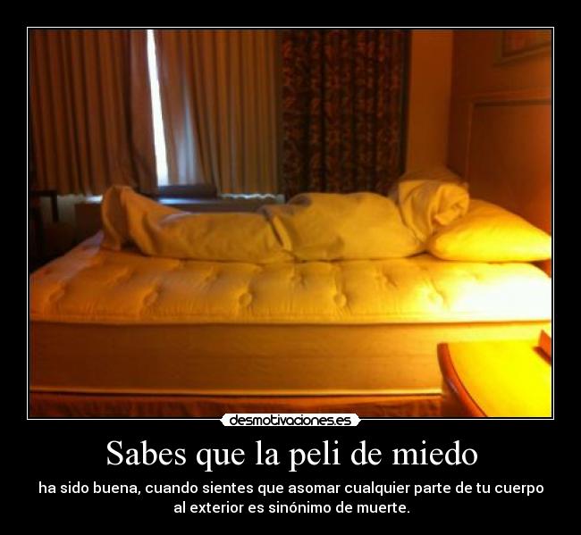 carteles miedo sinester cuando intentas dormir claro desmotivaciones